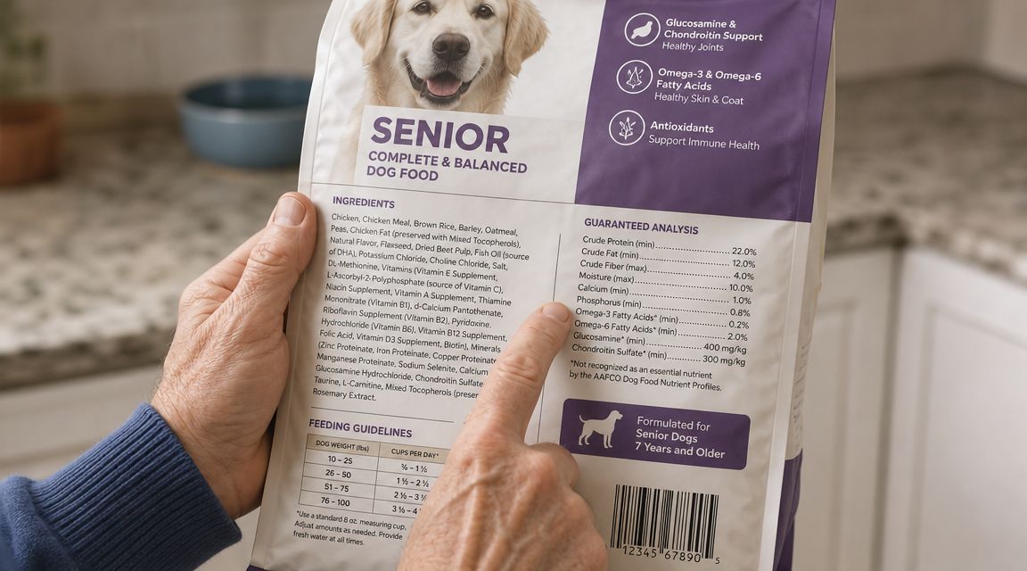 How to Read a Senior Dog Food Label