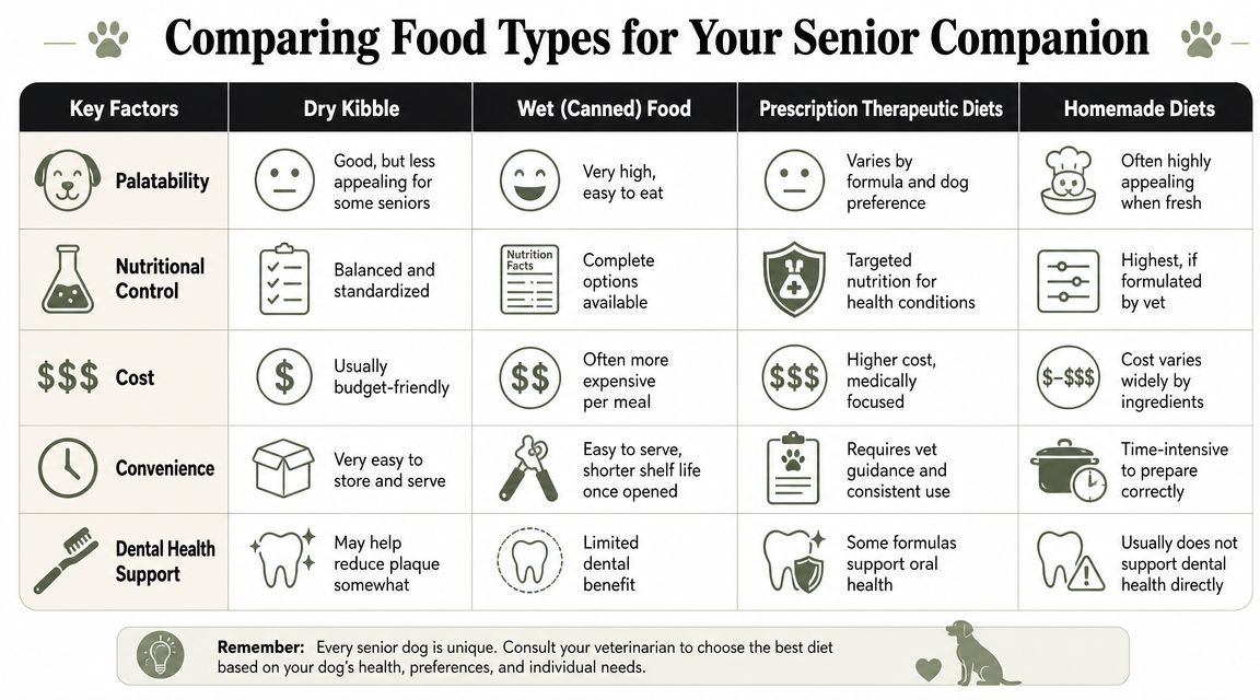 Comparing Food Types for Your Senior Companion