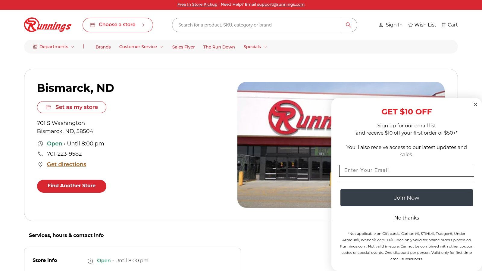 Runnings – Bismarck