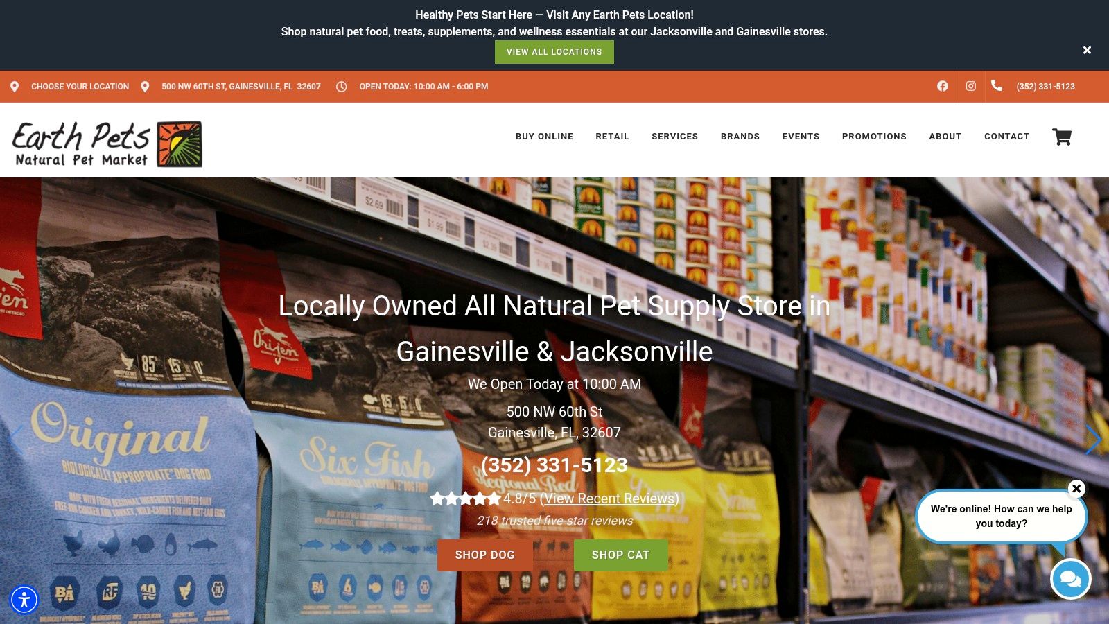 Earth Pets Natural Pet Market – Gainesville